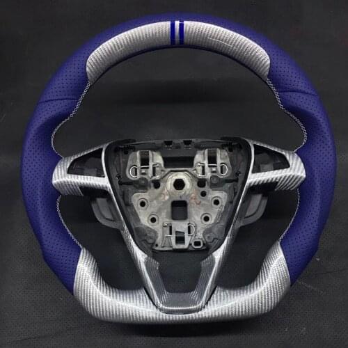 Carbon Fiber Steering Wheel Perforated Leather for Ford Fusion Mendeo 2013-2020
