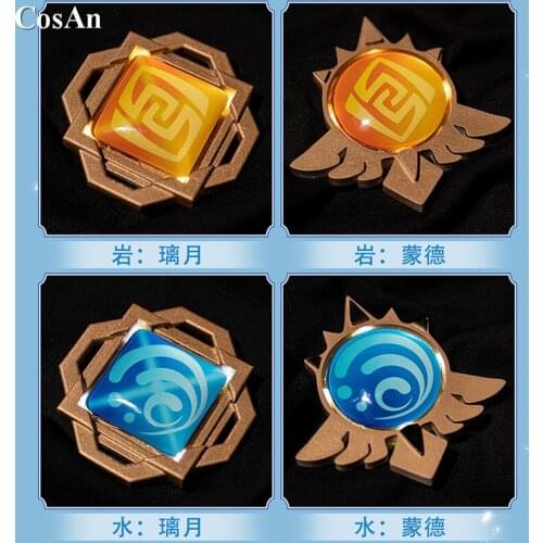 Hot Game Genshin Impact Luminous Eye Of God Prop Cosplay Versatile Occasions Daily Brooch Pendant/Accessories/Bag Decoration New