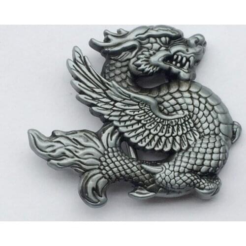 Western Flying Dragon belt buckle Sliver Metal Fashion Mens Buckles Jeans Accessories Fit 4cm Wideth Belt