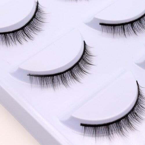 New 5 Pairs Eyelashes Cos Dance Performance Eyelash Handmade Acrylic Cross Eyelash Female Japanese 3D Natural Short Lashes