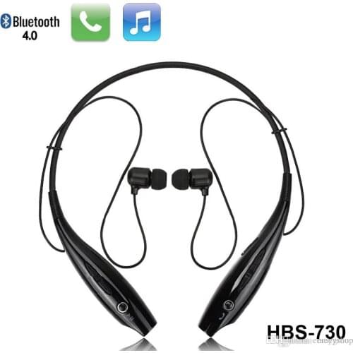 Neckband Stereo HBS730 Sports Bluetooth Earbuds Wireless Earphone Handsfree Headphone HD Call Waterproof With Mic For LG Samsung