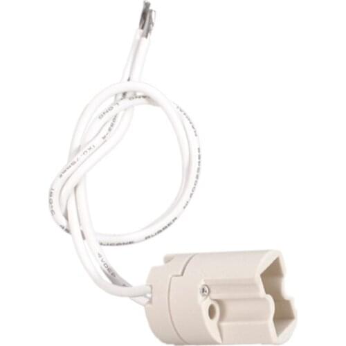 G8.5 Type Ceramic Socket Light Lamp Holder with Cable Lead AC 110-750V New