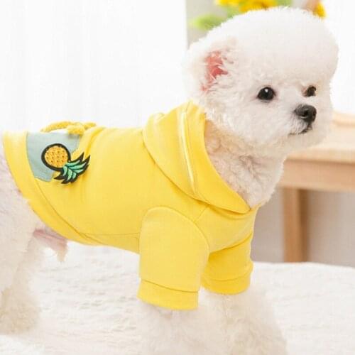 Pet Dog Cute Cartoon Hoodie Clothes Puppy Sweater T-shirt Shirt Cat Spring Autumn Jacket For Chihuahua Small Dogs