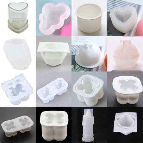 Heart-shaped Candle Mold DIY Handmade Soap Candle Mould Acrylic Aromatherapy Candle Making Craft Home Decoration Tools