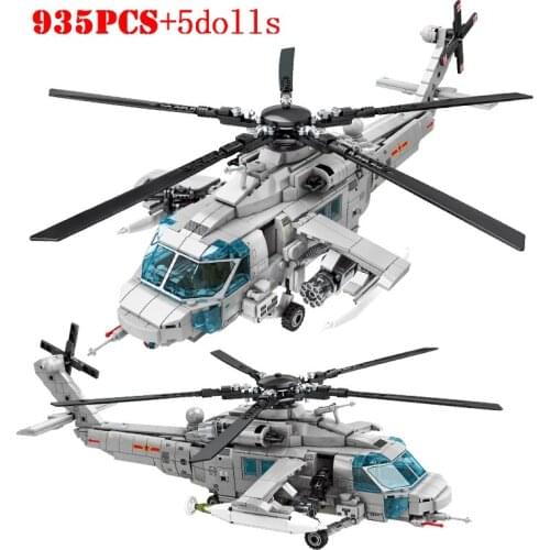 Military Airplanes Armed Helicopters Battle Fighter Model Building Block Army Transport Plane Technical Bricks Toys For Children