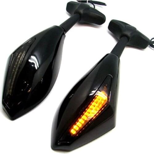 Brand new Clear Smoke swing freely modified mirror LED Turn signals intergrated mirrors For Kawasaki ZX-6R/636/6RR 1998-2006