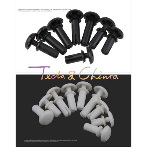 100Pcs R3055 3.1mm x 3mm for 5.5mm 3.1 * 3 for 5.5 Diameter Hole White Black Nylon Plastic Insulating PC Board R Type Push