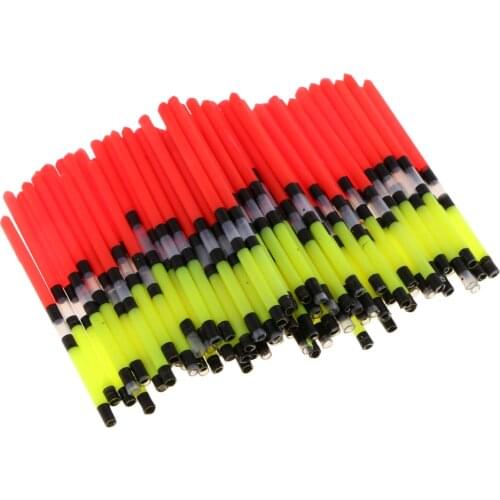 100x Plastic Fishing Floats Vertical Buoy Long Tail Fishing Float Floating Tube