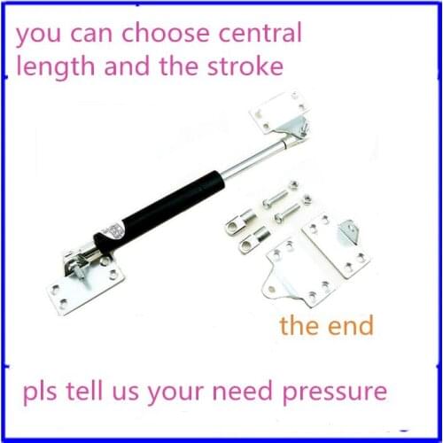 2pcs/lot Pressure 30N to 1000N force 160-800mm central distance,60-240mm stroke, pneumatic Gas Spring, Lift Prop Damper end
