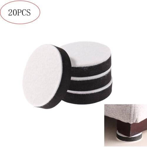 20Pcs Furniture Sliders Heavy Duty Felt Sliders Furniture Pads for Hardwood Floors and All Hard Surfaces Reusable Moving Pads
