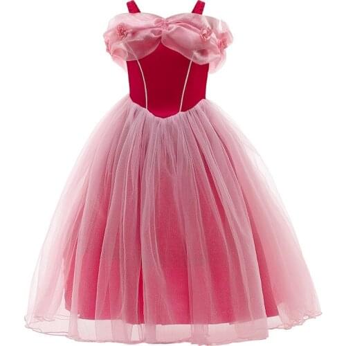 2020 New Girl Princess Dress 2-10 Y Children Wear Off-Shoulder Puff Long Dress Halloween Costume For Kids Girls Cosplay Clothes