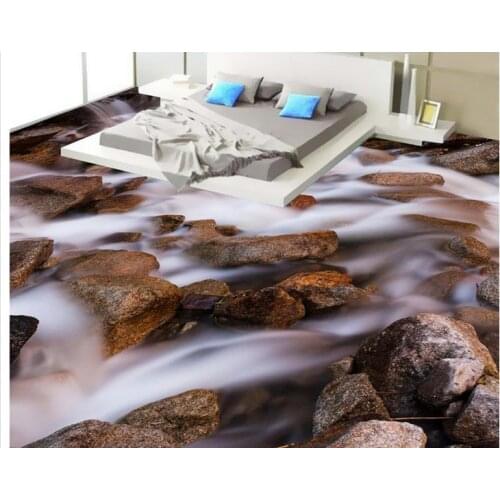 3d floor painting wallpaper Landscape rock 3D floor pvc floor wallpaper 3d flooring bathroom waterproof wallpaper