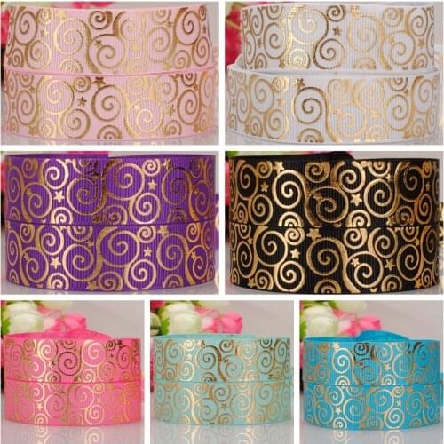 7/8 "22mm gold blocking with star grosgrain ribbons ribbon cartoon grosgrain tape,DIY ployester ribbon