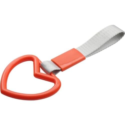 Auto Accessories Tsurikawa Ring Heart JDM Train Bus Handle Hand Strap Drift Charm Strap Drift PVC Plastic 6 color