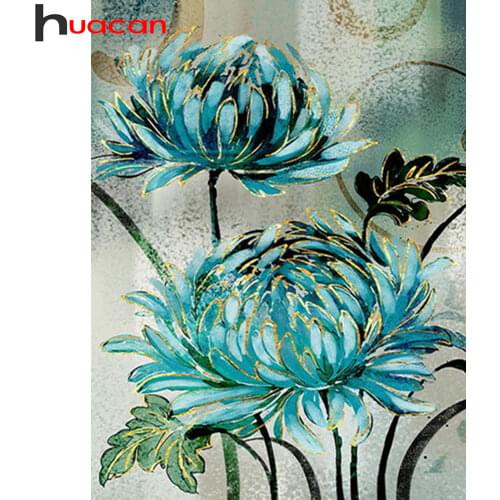 Huacan 5d Diy Diamond Painting Flower Paintings For Interior Mosaic Embroidery Peony Home Decor Diamond Art
