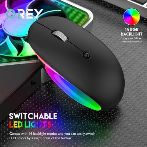 Dual Mode 2.4G Bluetooth-compatible Wireless Mouse Rechargeable Magic Silent Gaming Mouse For PC Gamer Computer Mac iPad Laptop