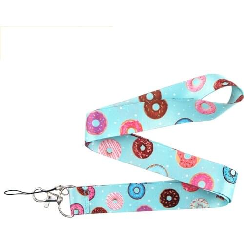 CA390 Donut Lanyard Neck Strap for key ID Card Cellphone Straps Badge Holder DIY Hanging Rope Neckband Accessories