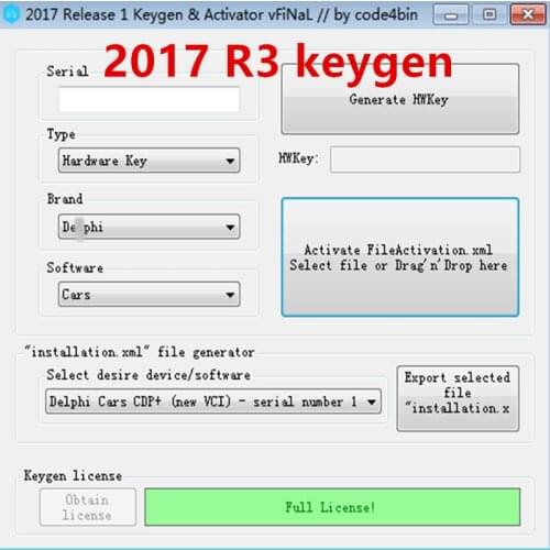 For Delphi 2017 r3 Keygen 2017.R3 activator 2017.r3 Keygen delphis 150e multidiag Key for vd ds150e with car and truck