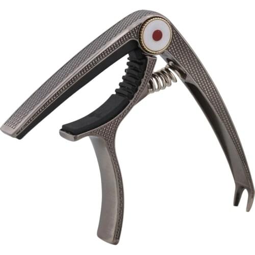 Smoky Gray Stealth Spring Clamp Folk Guitar Capo for Musical Instrument