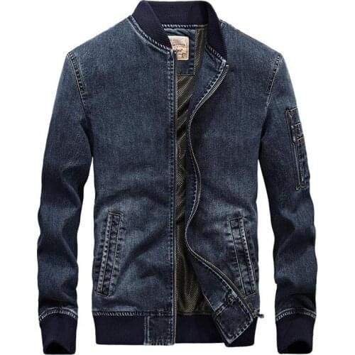Denim Jacket Men Fashion Embroidered Spring Autumn Stand Collar Jeans Jackets Jaqueta Masculina Chaqueta Hombre Brand Clothing