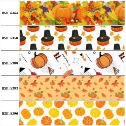 HSDCraft Free shipping 25MM 38MM 75MM Heat Transfer Printed Grosgrain ribbon for diy hair bow