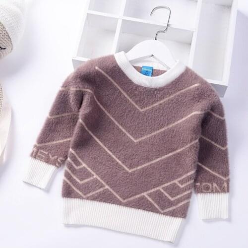 Cashmere Pullover For Boys Fashion Brand Design Unisex Sweater Children Girls Warm Wool Sweater High Quality Toddler Pullover