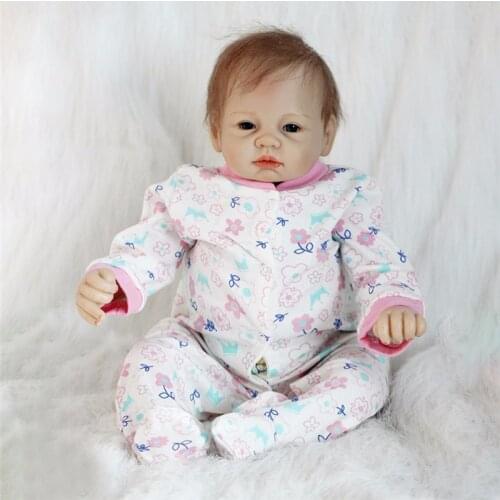 55cm Baby Reborn Real Menina Soft Silicone Reborn Baby Dolls Birthday Gifts Fashion Stuffed Doll Toys Playmate