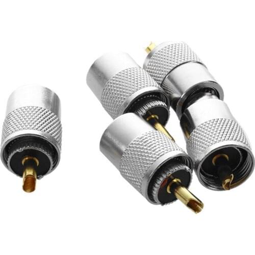 Hot 5 pcs UHF PL259 Plug Solder Connector for RG8