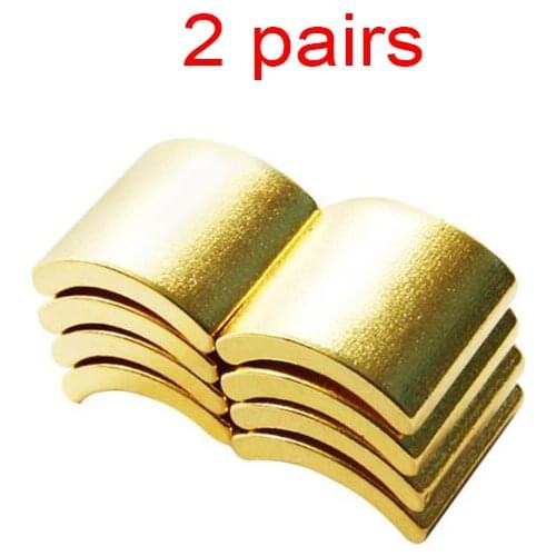 2 Pairs NdFeB N42SH Magnet Golden 130 Motor Magnet Motor Component For Tamiya Mini 4WD Car Model 2.5x13x14mm