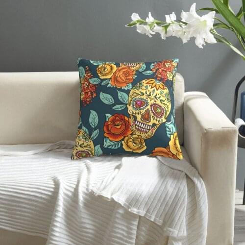 Mexican Skull pillowcase printed cushion cover sofa waist pillow pillow cover