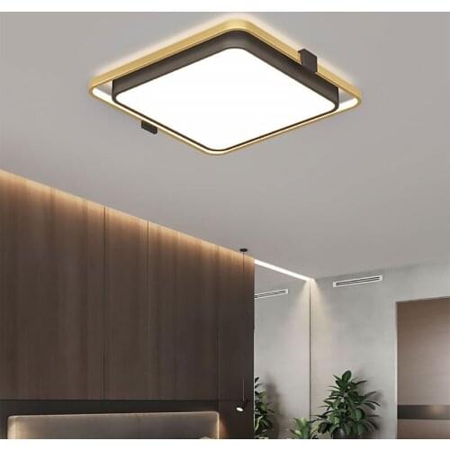 Minimalist Black Gold Decorative LED Ceiling Lamp for Bedroom Living Dining Room Bathroom Kitchen Corridor Indoor Light Fixture