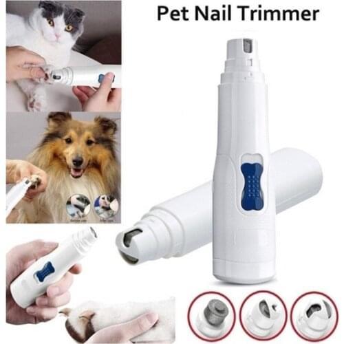 Low Noise Dog Nail Grinders Pet Nail Clippers Battery Operated Electric Dogs Cats Paws Claw Nail Grooming Trimmer Tools