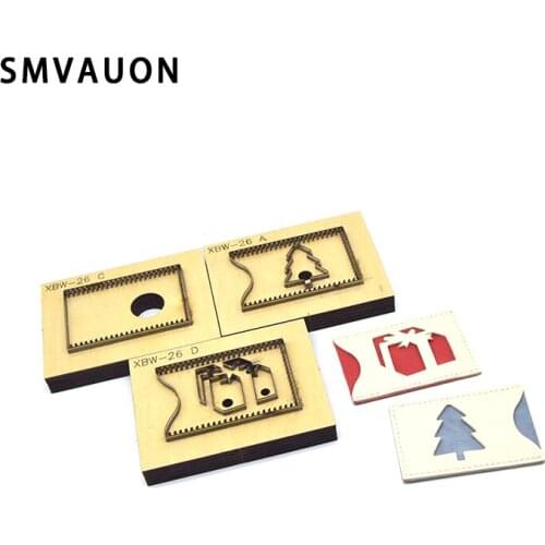 SMVAUON Creative DIY Credit Card Holder Coin Purse Leather Cutting Die Handicraft Tool Punch Cutter Mold Wallet Laser Cut Die