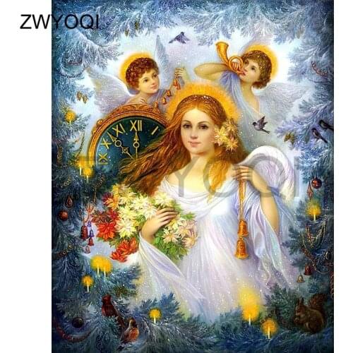 Full Square Diamond painting Cross stitch Virgin Mary baby 5D DIY Diamond embroidery Full Round Diamond mosaic Virgin Mary baby