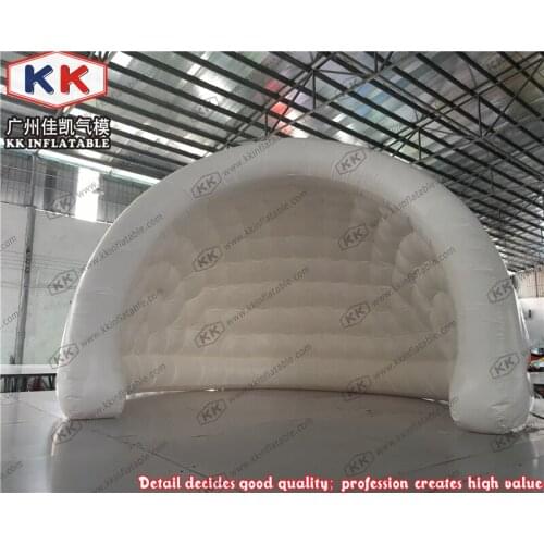 Promotional cheap inflatable half moon tent inflatable shell tent