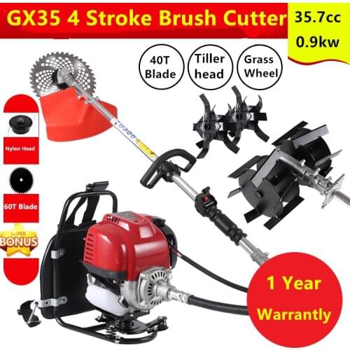 Gx35 Backpack Multi garden Brush Cutter whipper snipper chain saw hedge trimmer extend pole cultivator mini tiller