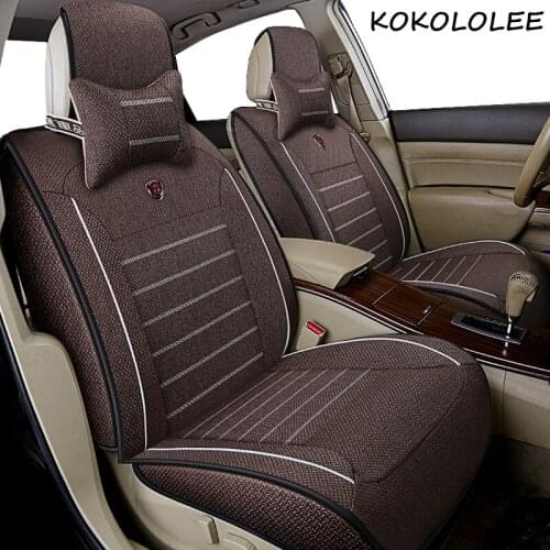 Kokololee Universal flax Car Seat covers set for Isuzu all models D-MAX mu-X 5 seats auto accessories car styling car seats
