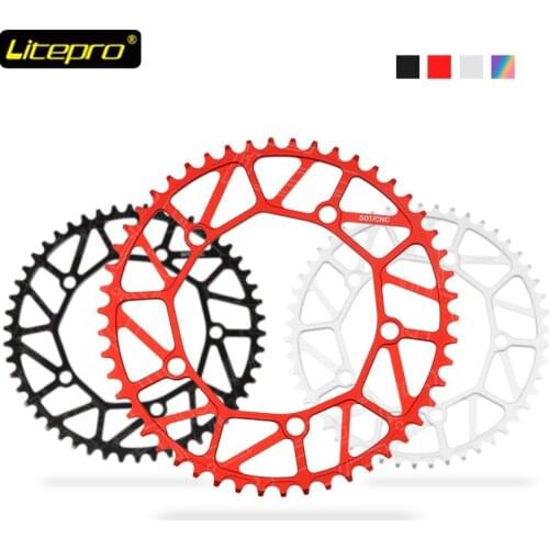 Litepro Ultralight Aluminium Alloy Bicycle Chainwheel Crankset Plate 45T 47T 53T 56T 58T for 130 BCD Folding Bike Crankset Tooth