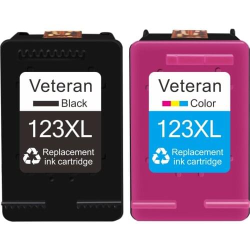 Veteran Re-filled 123XL Black Ink Cartridge Replacement for hp123 hp 123 xl Deskjet 1110 2130 2132 2133 2134 3630 3632 3637