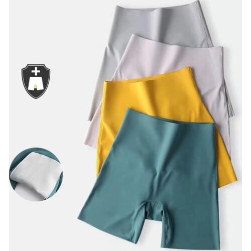 High Waist Womens Skirt Shorts Boxer Panties Girls Safety Briefs Pure Color Underpants Tights Slim Lingeries Short Pants Summer