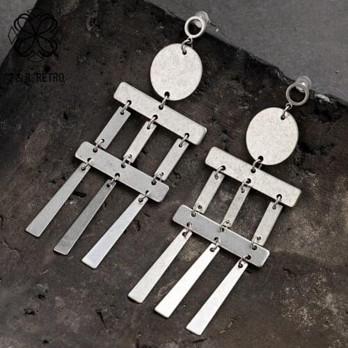 Dangling Earrings For Women Gold Silver Color Vintage Jewelry Geometric Bohemian Pendientes Fashion Suspension Decoration 2021