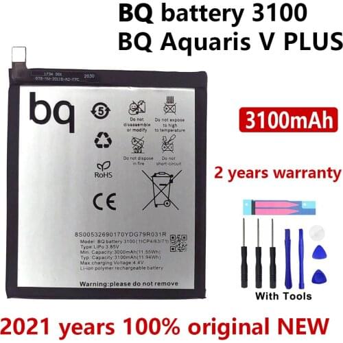 Genuine Replacement Batteria New Original Phone Battery For BQ Aquaris V PLUS (1ICP4/63/71) Batterie 3400mAh Battery with tools