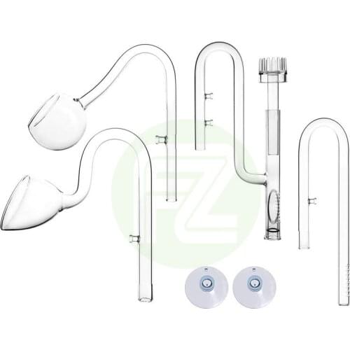 AquaSky Style 2mm Clear Glass Lily Poppy Speaker Aquarium Filter Accessories for Inflow Outflow Pipe