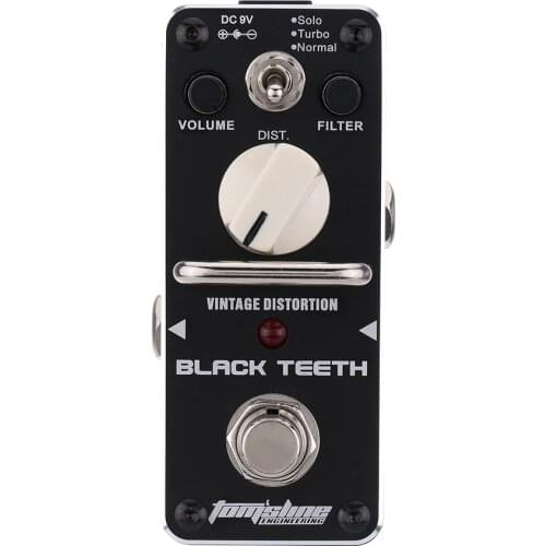 AROMA ABT-3 Black Teeth Vintage Distortion Electric Guitar Effect Pedal Mini Single Effect with True Bypass
