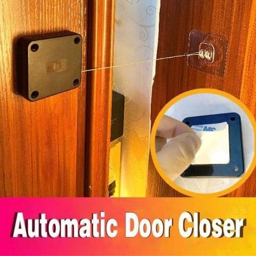 Punch-free Automatic Sensor Door Closer Spring Closing Door Zinc Alloy Adjustable Surface Mounted Automatic Door Closer