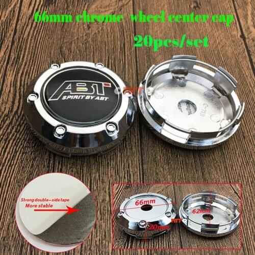 Car styling 20pcs/set ABT label Wheels center centre caps 66mm Rim emblem badge covers wheels hubcaps for all cars