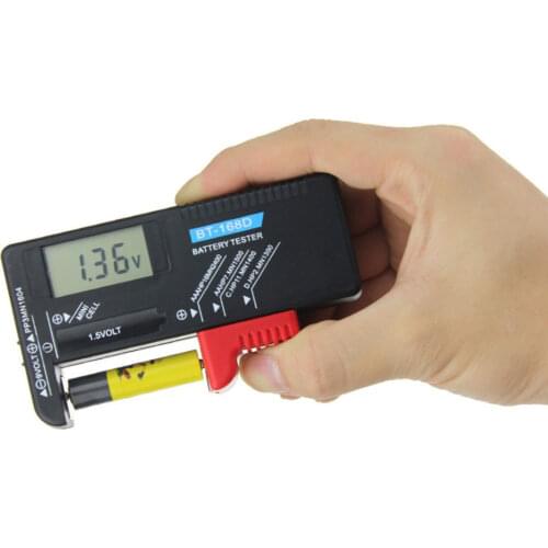 BT-168 Universal Button Multiple Size Battery Tester For AA/AAA/C/D/9V/1.5V LCD Display Digital Battery Tester Volt Checke