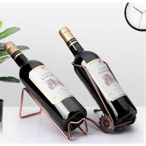 Wine Bottle Holder, Creative Wine Rack for Single Bottle , Wine Organizer Stand Countertop Tabletop Display for Home and Office