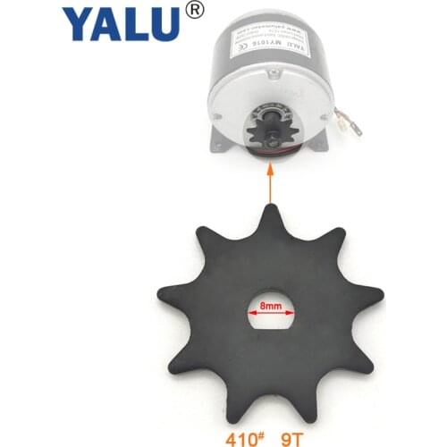 #410 9T Electric Razor Scooter Sprocket Gear E300 Chain Drive Ebike Unite Motor MY1016 Pinion for #410 1/2"x1/8" Bicycle Chain