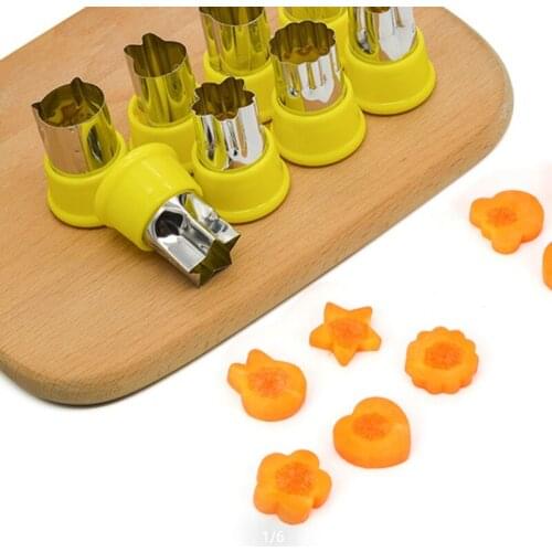 Stainless Steel Cookie Cutter with Plastic Handle Vegetable Flower and Animal Shape Cake Cutting Mold DIY Baking Tool